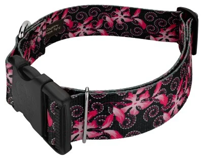 Country Brook Petz 1 1/2 Inch Deluxe Pink Honeysuckle Breeze Dog Collar 3 Country Brook Petz 1 1/2 Inch Deluxe Pink Honeysuckle Breeze Dog Collar
