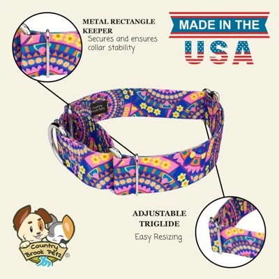 Country Brook Petz HossFit Jr Wide Martingale Dog Collar - Groovy Collection 8 Country Brook Petz HossFit Jr Wide Martingale Dog Collar - Groovy Collection - Image 6