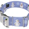 Country Brook Petz 1 1/2 Inch Premium Snowman Dog Collar