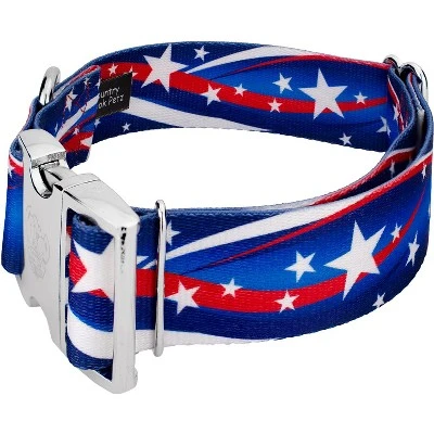 Country Brook Petz 1 1/2 Inch Premium Star Spangled Dog Collar 3 Country Brook Petz 1 1/2 Inch Premium Star Spangled Dog Collar