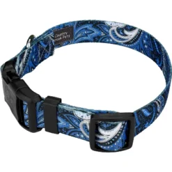 Country Brook Petz Blue Paisley Deluxe Dog Collar And Leash