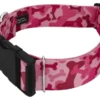 Country Brook Petz 1 1/2 Inch Deluxe Pink Bone Camo Dog Collar