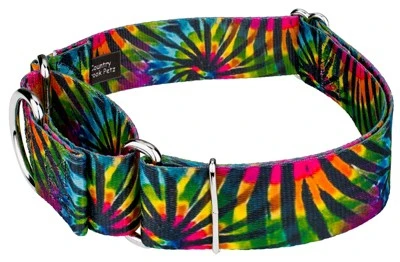 Country Brook Petz 1 1/2 Inch Tie Dye Stripes Martingale Dog Collar 5 Country Brook Petz 1 1/2 Inch Tie Dye Stripes Martingale Dog Collar - Image 3