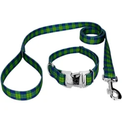 Country Brook Petz Premium Blue And Green Plaid Dog Collar And Leash -Pet Supplies Online GUEST 65d1f713 402c 4c0b bd9a 17406587f04b