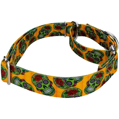 Country Brook Design Sugar Skulls Martingale Dog Collar 4 Country Brook Design Sugar Skulls Martingale Dog Collar - Image 2