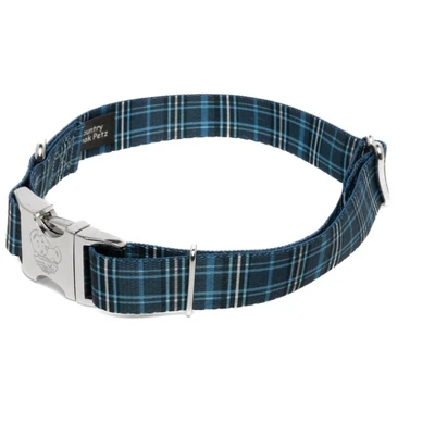 Country Brook Petz Premium Navy Plaid Dog Collar 3 Country Brook Petz Premium Navy Plaid Dog Collar