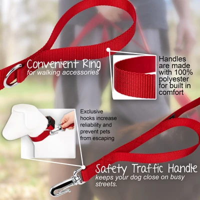 Country Brook Petz Purple Paisley Deluxe Reflective Dog Leash 4 Country Brook Petz Purple Paisley Deluxe Reflective Dog Leash - Image 2