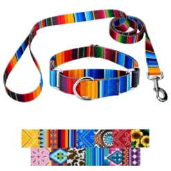 Country Brook Petz Martingale Collar And Leash - Country And Western Collection