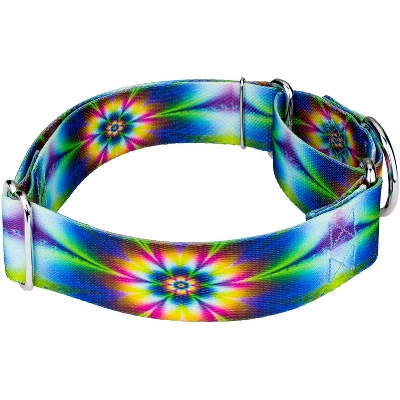 Country Brook Petz 2 Inch Tie Dye Flowers Martingale Dog Collar 4 Country Brook Petz 2 Inch Tie Dye Flowers Martingale Dog Collar - Image 2