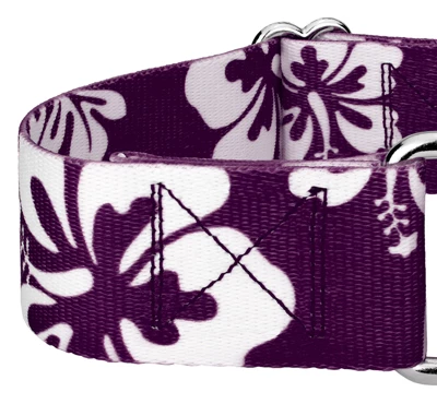 Country Brook Petz 1 1/2 Inch Purple Hawaiian Martingale Dog Collar 5 Country Brook Petz 1 1/2 Inch Purple Hawaiian Martingale Dog Collar - Image 3