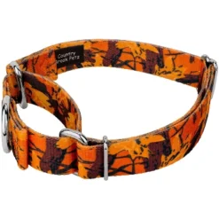 Country Brook Petz Orange Sunset Camo Martingale Dog Collar