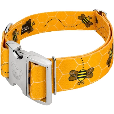 Country Brook Petz 1 1/2 Inch Premium Busy Bee Dog Collar 3 Country Brook Petz 1 1/2 Inch Premium Busy Bee Dog Collar