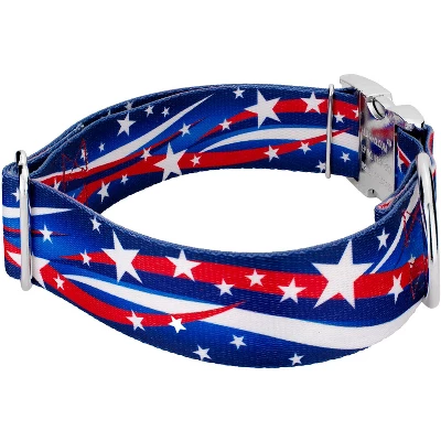 Country Brook Petz 1 1/2 Inch Premium Star Spangled Dog Collar 4 Country Brook Petz 1 1/2 Inch Premium Star Spangled Dog Collar - Image 2