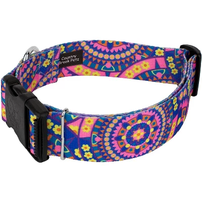 Country Brook Petz HossFit Jr Wide Deluxe Dog Collar - Groovy Collection 3 Country Brook Petz HossFit Jr Wide Deluxe Dog Collar - Groovy Collection