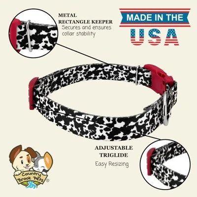 Country Brook Petz Deluxe Dairy Cow Dog Collar - Made In The U.S.A. (1 Inch, Medium) 5 Country Brook Petz Deluxe Dairy Cow Dog Collar - Made In The U.S.A. (1 Inch, Medium) - Image 3
