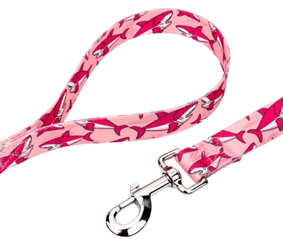 Country Brook Petz Pink Sharks Dog Leash (6 Foot, 1/2 Inch Wide) 4 Country Brook Petz Pink Sharks Dog Leash (6 Foot, 1/2 Inch Wide) - Image 2