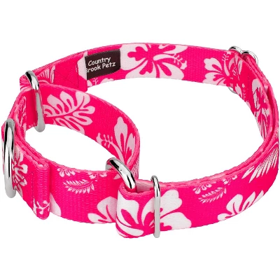 Country Brook Petz Pink Hawaiian Martingale Dog Collar And Leash 4 Country Brook Petz Pink Hawaiian Martingale Dog Collar And Leash - Image 2
