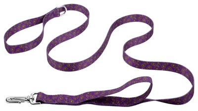Country Brook Petz Purple Paisley Deluxe Reflective Dog Leash 6 Country Brook Petz Purple Paisley Deluxe Reflective Dog Leash - Image 4