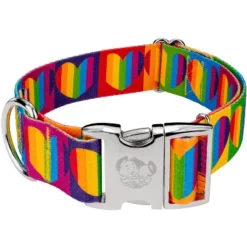 Country Brook Petz 1 1/2 Inch Premium Rainbow Hearts Dog Collar -Pet Supplies Online GUEST dd5d2be2 7220 4a2b 8e31 32cd97e238a6