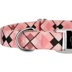 Country Brook Petz Premium Pink And Brown Argyle Collar And Leash -Pet Supplies Online GUEST dfbc2ad9 043b 4c9c 957c 70c46cff5ea3