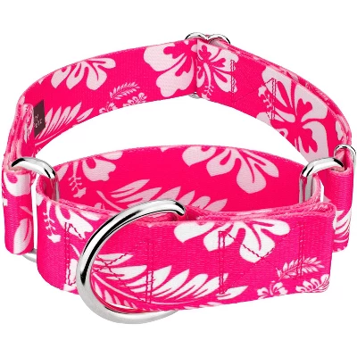 Country Brook Petz 1 1/2 Inch Pink Hawaiian Martingale Dog Collar 10 Country Brook Petz 1 1/2 Inch Pink Hawaiian Martingale Dog Collar - Image 8