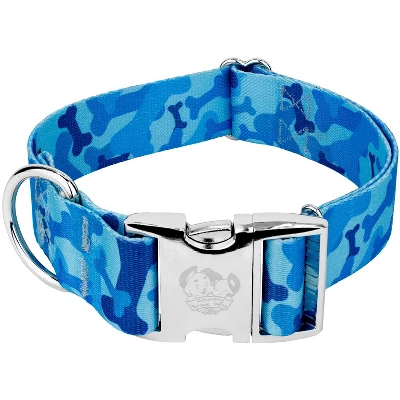 Country Brook Petz 1 1/2 Inch Premium Blue Bone Camo Dog Collar 8 Country Brook Petz 1 1/2 Inch Premium Blue Bone Camo Dog Collar - Image 6