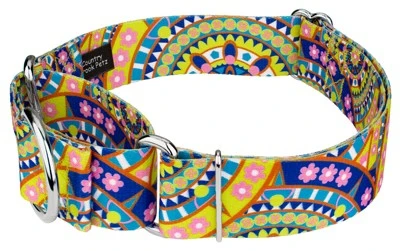 Country Brook Petz 1 1/2 Inch Yellow Boho Mandala Martingale Dog Collar 5 Country Brook Petz 1 1/2 Inch Yellow Boho Mandala Martingale Dog Collar - Image 3