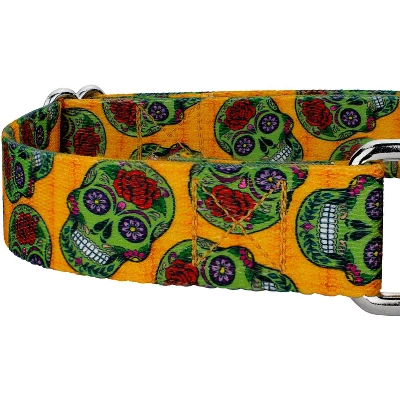 Country Brook Design Sugar Skulls Martingale Dog Collar 5 Country Brook Design Sugar Skulls Martingale Dog Collar - Image 3